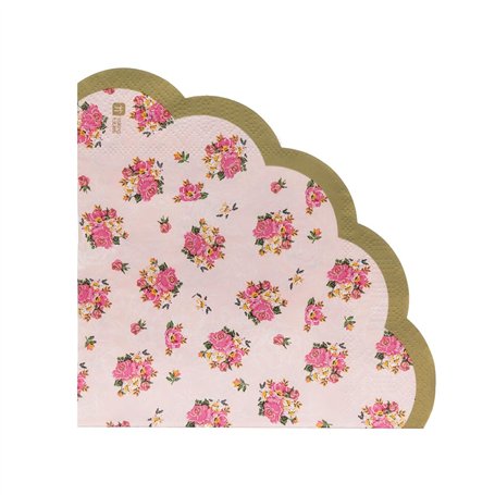 Talking Tables Truly Scrumptious Serviettes en Papier à Motif Floral et Bord Festonné pour Goûter Festif