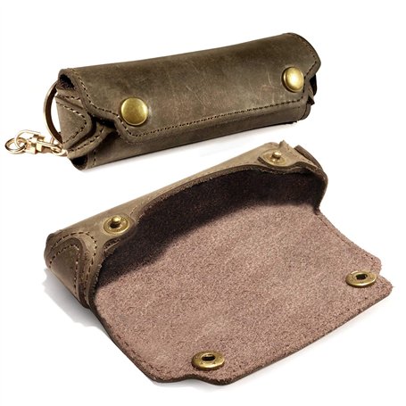 TUFF LUV Étui en Cuirette Rustique pour Harmonica - Boucle de Ceinture