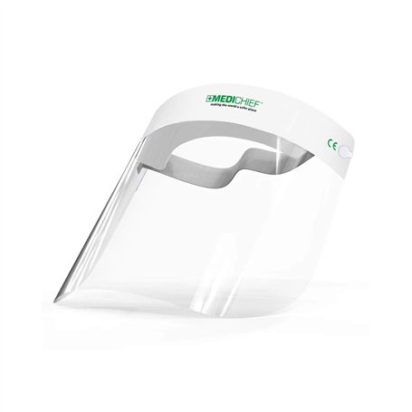Protection faciale/visière de qualité Medichief (Lot de 10) | Visière de protection intégrale | Écran facial transparent avec pr