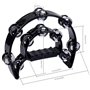 igadgitz Xtra U7236 Tambourin Double Demi-Lune - Noir