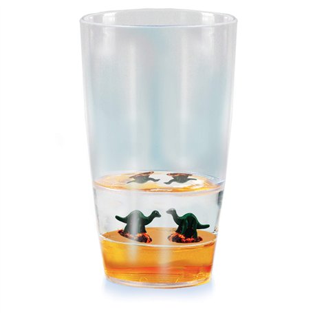 Floatarama Tumbler - Dinosaure de Deluxebase. Verre pour Enfant en Acrylique avec Figurines d'Animaux Flottants. Gobelet dinosau