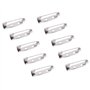 Broches x100 – Fermoir arrière sécurisé avec fermeture à barre arrière – 25 mm – Dos de broche argentés avec 2 trous pour la fab