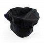 Bonnet de chef noir élastique - Pour cuisiner et cuire dans la cuisine ou comme une grande pièce de déguisement - Combinez-le av