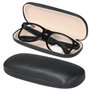 TRIXES Etui Lunettes Noir en Simili Cuir pour à Cadres Petits ou Moyens boîtier lunettes rigide