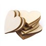 Coeurs en Bois (5cm) x100 - Coeurs en Bois Aspect Rustique pour Projets d'Artisanat - Formes d'Artisanat en Bois pour Embellisse