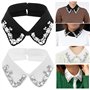 TRIXES Faux Col Strass – Collier Diamante – Déguisement Halloween – Accessoire Applique Collier Détachable