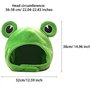 TRIXES Chapeau Grenouille avec Grands Yeux Fantaisie - Costume Fantaisie - Bandeau Crochet et Boucle en Peluche - Accessoires de