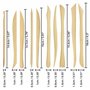 Kurtzy Outils Sculpture Argile en Bois (10 Pièces) - 14,4-16 cm - Outils Argile pour Céramique/Polymère - Outils Poterie à Deux