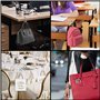 Kurtzy Lot de 6 Crochet Sac à Main Portable - Crochet Attache Sac Pliable Argenté - Porte Sac à Main Pliable en Métal pour Table