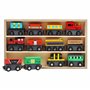 Kurtzy Train Magnétique avec Boîte de Rangement (Lot de 12) - Train en Bois Enfant pour Garçons et Filles de 3 Ans et Plus - Wag