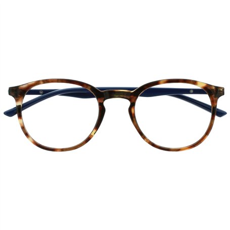 OPULIZE Met Lunettes de Lecture Anti-Lumière Bleue Monture Ronde et Mince Charnières à Ressort Améliore le Sommeil Jeux Ordinate