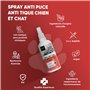 Spray Anti Puce Anti Tique Chien et Chat 500ml - Spray Non Tachant avec l'arbre à Thé, Clou De Girofle, Menthe Poivrée Chatons &