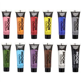 Moon CreationsTubes de peinture pour le visage et le corps | Peinture pour le visage prête à l'emploi | Sans cruauté | pour enfa