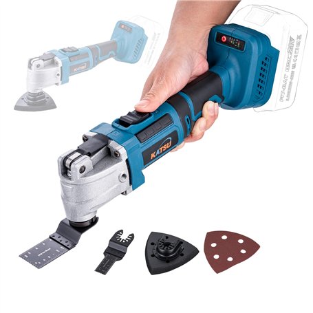 KATSU FIT-BAT 21V Outil Multifonction Oscillant sans Fil Brushless Moteur sans Balais avec 6 Vitesses