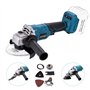KATSU FIT-BAT 21V Meuleuse d'Angle sans Fil Brushless 115mm 125mm Moteur sans Balais avec Kits d'Accessoires Multi-outils Oscill