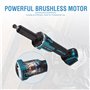 KATSU FIT-BAT 21V Brushless Meuleuse Droite sans Fil, avec Moteur sans Balais, Mandrin de 6mm et 4 Vitesses Variables, sans Batt