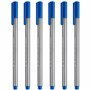 Staedtler 334 Triplus Lot de 6 stylos à pointe fine pointe superfine Bleu 0