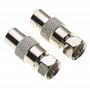 Connecteur de câble d'antenne TV coaxial de Type F mâle vers PAL mâle Adaptateur F mâle vers PAL idéal pour TV Lot de 2