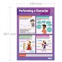 Performing a Character | Posters dramatiques | Papier brillant mesurant 850 mm x 594 mm (A1) | Affiches de théâtre pour la salle