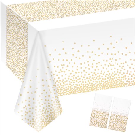 Volumoon 2PCS Nappes à Pois en Or