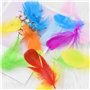 volumoon 100Pcs Plumes Colorées, Plume Loisirs Creatifs, Plumes d'oie, Plumes Décoratives, Plume Naturelles pour Attrape-Rêves,