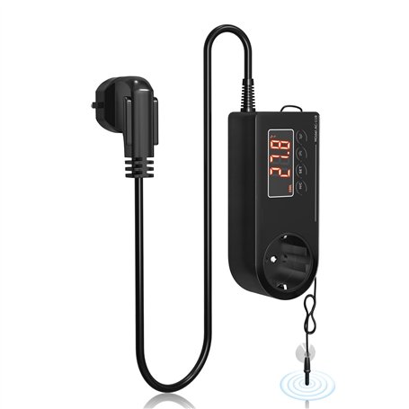 GlowUp Thermostat Terrarium 220V Prise Thermostat EU Plug Prise Thermostat avec sonde Prise de contrôle de température pour Serr