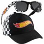 Hot Wheels Casquette de Baseball et Lunettes de Soleil Garçon Chapeau Soleil Été Protection Solaire UV Vacances Accessoires
