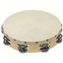 Tiger TAM98-10 Tambourin avec Peau naturel - 10" - Double Rang