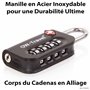 OW-Travel Cadenas TSA pour Valise. Cadenas Code 4 Chiffres Antivol pour Bagages Casier Rangement Tente Camping. TSA Bagages Comb
