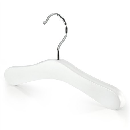 Hangerworld Lot de 12 Cintres en Bois Blanc pour Bébés - 25 cm