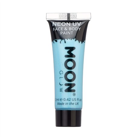 Moon Glow – Peinture fluo UV pastel bleu visage & corps 12 ml