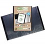 eco-eco Lot de 2 porte-vues A4 50% recyclé 40 pochettes noires avec pochettes en plastique