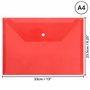 Belle Vous Lot de 24 Pochette Plastique A4 Colorée - Avec Bouton Fermoir et Porte Carte - Pochette Rangement Maison, Bureau et E