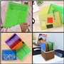 Belle Vous Lot de 24 Pochette Plastique A4 Colorée - Avec Bouton Fermoir et Porte Carte - Pochette Rangement Maison, Bureau et E