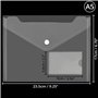 Belle Vous Pochette Plastique A5 Transparente (Lot de 24) - Avec Bouton Fermoir et Porte Carte - Pochette Rangement Maison, Bure