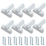 Neoteck Lot de 8 verrous de sécurité résistants en alliage de zinc pour diverses portes et fenêtres UPVC/PVC - blanc