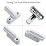 Neoteck Lot de 8 verrous de sécurité résistants en alliage de zinc pour diverses portes et fenêtres UPVC/PVC - blanc