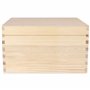 Creative Deco Boite Rangement en Bois pour CD et DVD | 16 x 24 x 14 cm | 3 Compartiments | avec Couvercle et Sans Poignées | Non