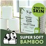 The Cheeky Panda Papier Toilette En Gros | 24 Rouleaux Papier WC Lot (6 x 4 Rouleaux) | 3 Epaisseurs Papier Hygiénique Bambou