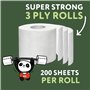 The Cheeky Panda Papier Toilette En Gros | 24 Rouleaux Papier WC Lot (6 x 4 Rouleaux) | 3 Epaisseurs Papier Hygiénique Bambou