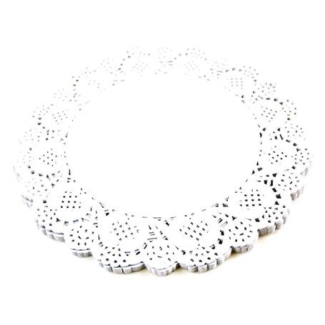 Happium Lot de 100 napperons en papier blanc pour décoration de gâteaux 32 cm (12