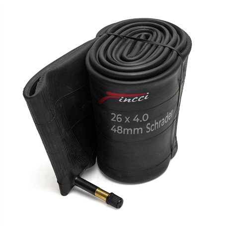 Fincci Velo Chambre a Air 26 x 4.0 Pouces Fat Bike - VTT Chambres à Air 100-559 avec Valve Schrader 48mm pour Montagne & Hybrid