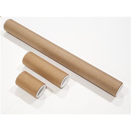 ShieldUp Lot de 3 tubes postaux en carton solide Diamètre 25 mm 330 mm