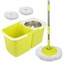 ARSUK serpillères et seaux - 2 séparés empilables seaux avec 2 têtes de balai en microfibre | poignée télescopique rotative à 36