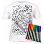 Splat Planet T-Shirt à colorier Sea Life avec 10 feutres lavables – T-Shirt à colorier réutilisable pour Enfants