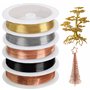 Kurtzy Lot de 5 Fil de Cuivre pour Bijoux - Rouleaux de Fil Decoration de 0