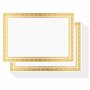 Belle Vous Papier Blanc A4 pour Diplome Personnalisé (Lot de 50) - Papier Imprimante A4 Blanc avec Bordure en Feuille d’Or - Com