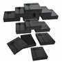 Kurtzy Petites Boites Carton Cadeaux en Papier Kraft Noir pour Bijoux (Lot de 12) - L16 x l12 x H3 cm - Boite Carton Kraft Mat a
