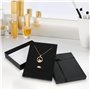 Kurtzy Petites Boites Carton Cadeaux en Papier Kraft Noir pour Bijoux (Lot de 12) - L16 x l12 x H3 cm - Boite Carton Kraft Mat a
