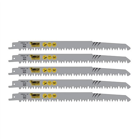 5 x SabreCut SCRS1531L_5 240 mm 5 TPI S1531L Lames de scie sabre à coupe très rapide compatibles avec Bosch Dewalt Makita et bie